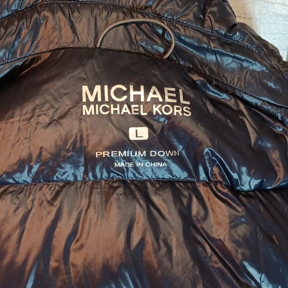 Michael Kors Men Light Weight Puffer Hooded Jacket Gray Sz Large - Picture 5 of 9